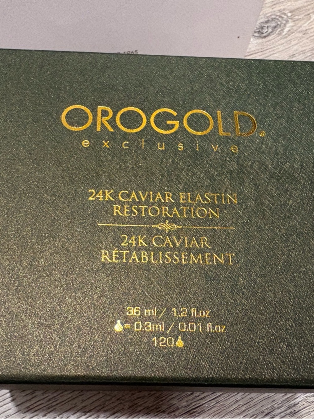 Orogold 24K Caviar Elastin Restoration Serum & Face Oil - Green